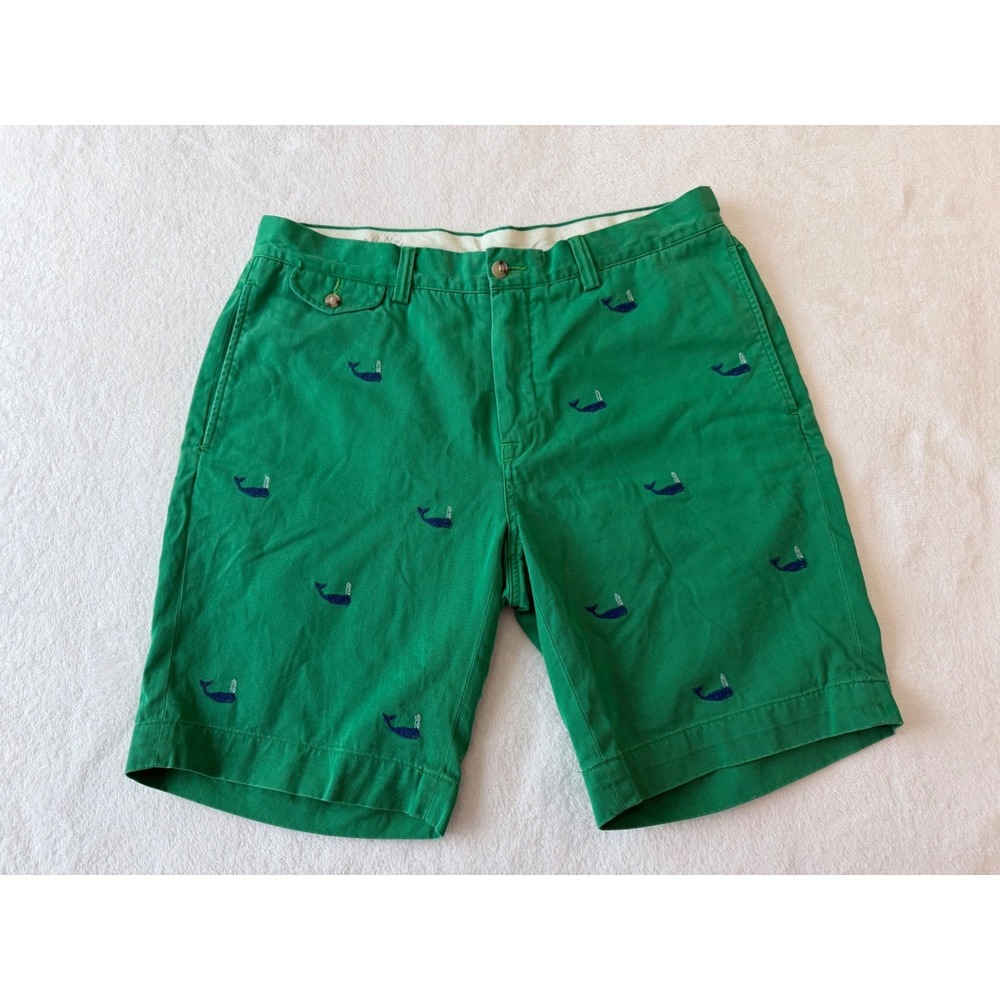 Polo Ralph Lauren Shorts Mens W34 Bedford Chino Whale Embroidered Preppy Coastal